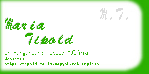 maria tipold business card